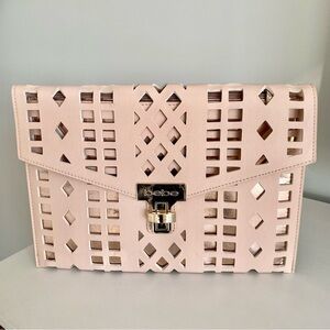 bebe Blush Rose Gold Clutch